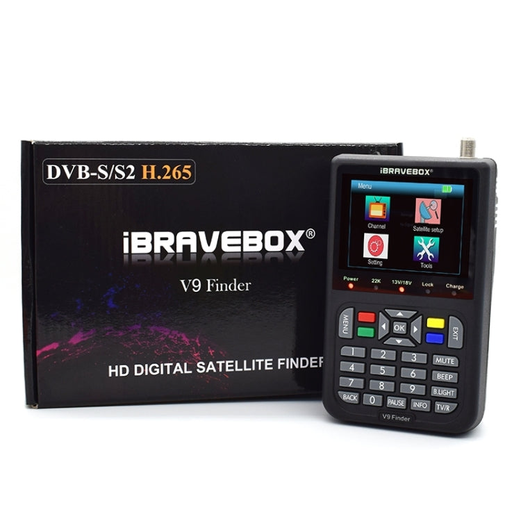 เครื่องวัดสัญญาณดาวเทียมดิจิทัล iBRAVEBOX V9 ปลั๊ก EU, AU, UK