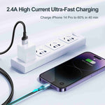 สายชาร์จเร็ว USB-A เป็น 8 Pin 2.4A รุ่น JOYROOM S-UL012A10 Extraordinary Series, 20W 8 Pin, ความยาว 1.2m