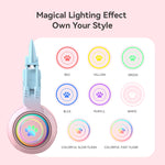 T25 RGB หูฟังบลูทูธไร้สายสเตอริโอรูปหูแมวพร้อมไมโครโฟนถอดได้