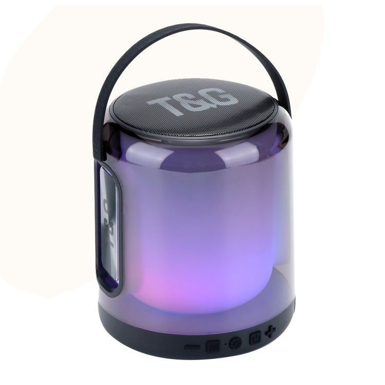 ลำโพงบลูทูธไร้สาย T&G TG376 พร้อมไฟ LED RGB หลายสีและซับวูฟเฟอร์ พกพาได้สำหรับใช้งานกลางแจ้ง