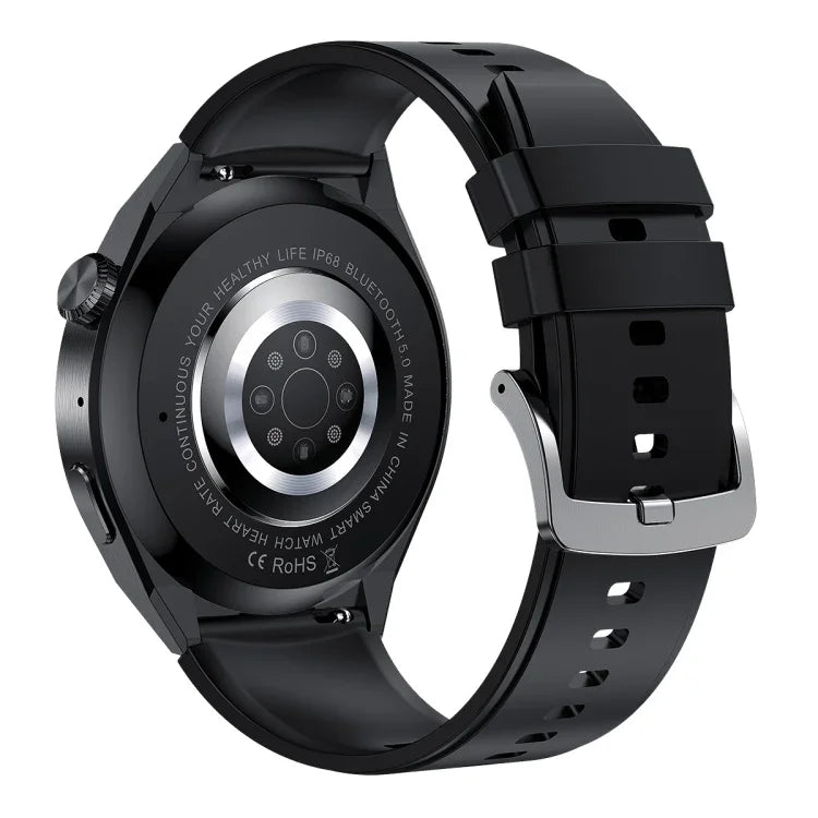 HDT 3 Max สายซิลิโคน 1.6 นิ้ว สมาร์ทวอทช์กันน้ำ IP67 รองรับการโทร Bluetooth / NFC, สายซิลิโคน (สีดำ), สายซิลิโคน (สีเงิน)