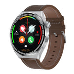 HDT 3 Max สายหนัง 1.6 นิ้ว สมาร์ทวอทช์กันน้ำ IP67 รองรับการโทร Bluetooth / NFC, สายหนัง (สีดำ), สายหนัง (สีเงิน)