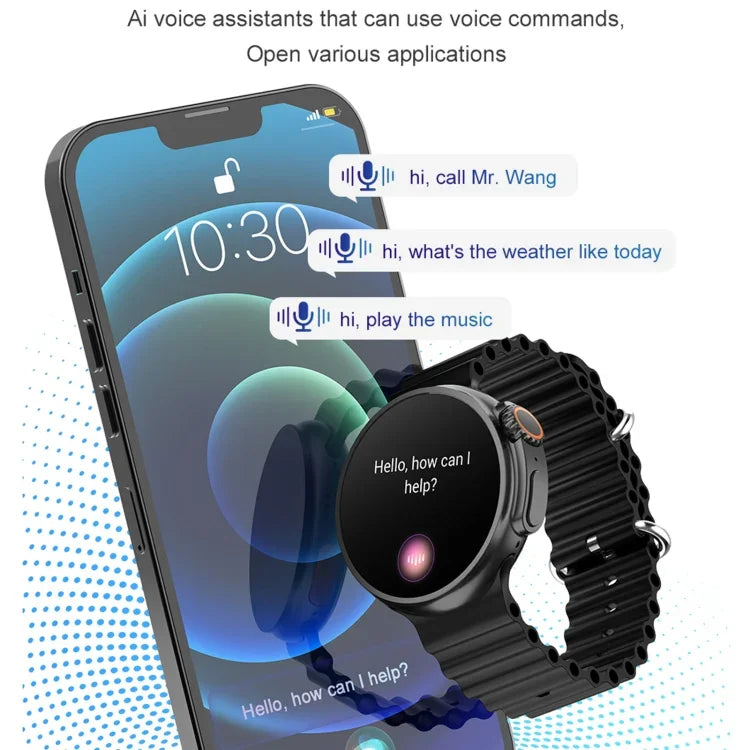 K9 Ultra Pro สายซิลิโคน 1.39 นิ้ว สมาร์ทวอทช์กันน้ำ IP67 รองรับการโทร Bluetooth / NFC