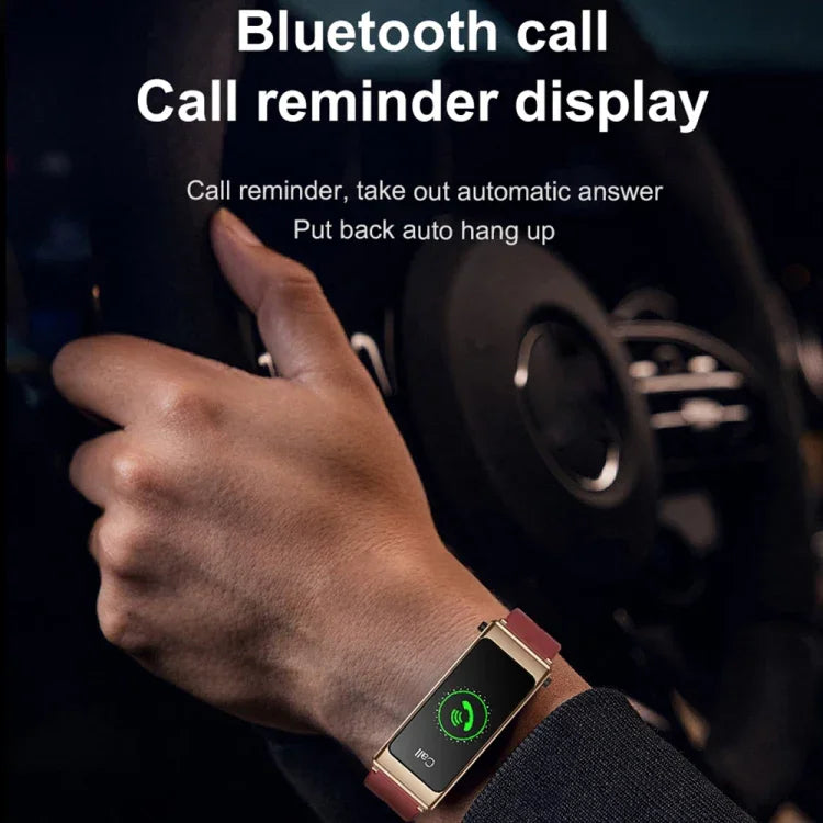 K13 สายเหล็ก 1.14 นิ้ว สมาร์ทวอทช์ถอดหูฟังได้ รองรับการโทร Bluetooth, สายเหล็ก (สีดำ), สายเหล็ก (สีทอง)