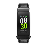 K50+ สายหนัง 0.96 นิ้ว สมาร์ทวอทช์ถอดหูฟังได้ กันน้ำ รองรับการโทร Bluetooth, สายหนัง (สีดำ)
