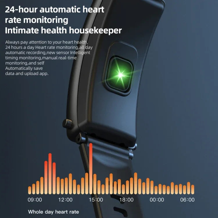 K50+ สายหนัง 0.96 นิ้ว สมาร์ทวอทช์ถอดหูฟังได้ กันน้ำ รองรับการโทร Bluetooth, สายหนัง (สีดำ)