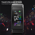 K50+ สายหนัง 0.96 นิ้ว สมาร์ทวอทช์ถอดหูฟังได้ กันน้ำ รองรับการโทร Bluetooth, สายหนัง (สีดำ)