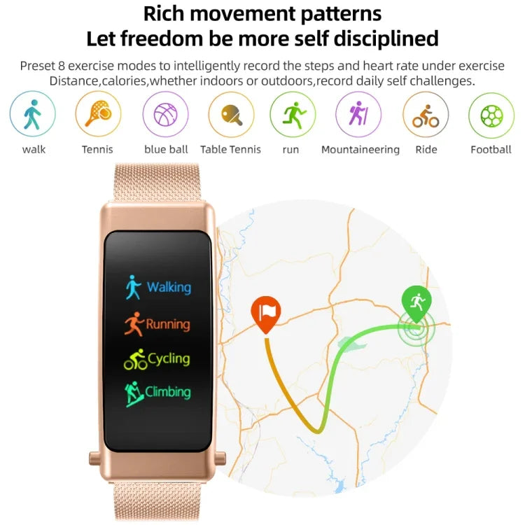 K50+ สายหนัง 0.96 นิ้ว สมาร์ทวอทช์ถอดหูฟังได้ กันน้ำ รองรับการโทร Bluetooth, สายหนัง (สีดำ)