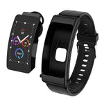 K50 สายซิลิโคน 1.08 นิ้ว สมาร์ทวอทช์ถอดหูฟังได้ กันน้ำ IP67 รองรับการโทร Bluetooth, สายซิลิโคน (สีดำ), สายซิลิโคน (ดำเงิน)