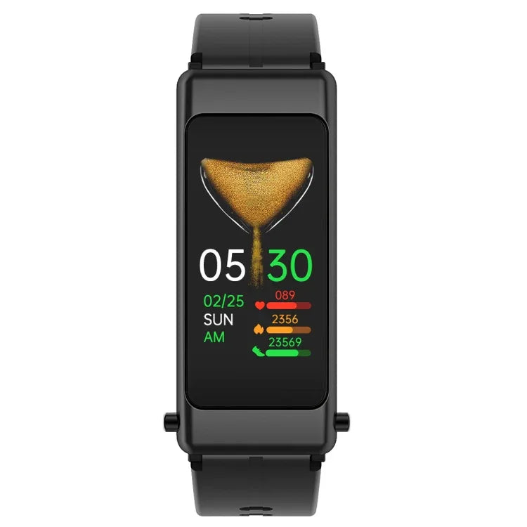 K50 สายซิลิโคน 1.08 นิ้ว สมาร์ทวอทช์ถอดหูฟังได้ กันน้ำ IP67 รองรับการโทร Bluetooth, สายซิลิโคน (สีดำ), สายซิลิโคน (ดำเงิน)
