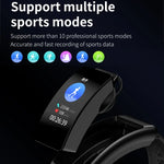 K50 สายซิลิโคน 1.08 นิ้ว สมาร์ทวอทช์ถอดหูฟังได้ กันน้ำ IP67 รองรับการโทร Bluetooth, สายซิลิโคน (สีดำ), สายซิลิโคน (ดำเงิน)
