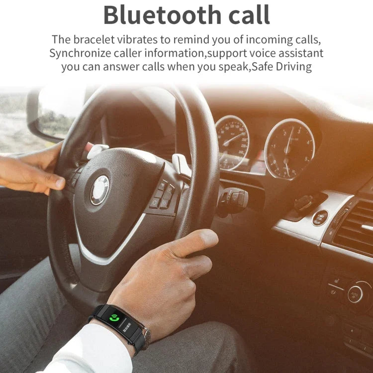 K50 สายซิลิโคน 1.08 นิ้ว สมาร์ทวอทช์ถอดหูฟังได้ กันน้ำ IP67 รองรับการโทร Bluetooth, สายซิลิโคน (สีดำ), สายซิลิโคน (ดำเงิน)