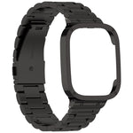 2 in 1 Three-bead Metal Watch Band with Watch Frame, For Xiaomi Redmi Watch 3 / Mi Watch Lite 3