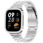 2 in 1 Three-bead Metal Watch Band with Watch Frame, For Xiaomi Redmi Watch 3 / Mi Watch Lite 3