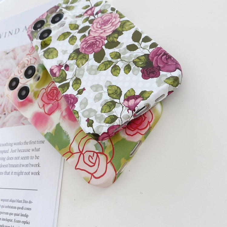 Water Sticker Flower Pattern PC Phone Case, For iPhone 12 Pro Max, For iPhone 12 Pro, For iPhone 12, For iPhone 12 mini