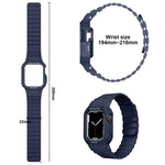 สายรัดนาฬิกาซิลิโคนแบบกรอบบูรณาการ สำหรับ Apple Watch Series 8&7 ขนาด 41 มม. / SE 2&6&SE&5&4 ขนาด 40 มม., สำหรับ Apple Watch Ultra ขนาด 49 มม., สำหรับ Apple Watch Series 8&7 ขนาด 45 มม. / SE 2&6&SE&5&4 ขนาด 44 มม.
