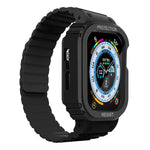 สายรัดนาฬิกาซิลิโคนแบบกรอบบูรณาการ สำหรับ Apple Watch Series 8&7 ขนาด 41 มม. / SE 2&6&SE&5&4 ขนาด 40 มม., สำหรับ Apple Watch Ultra ขนาด 49 มม., สำหรับ Apple Watch Series 8&7 ขนาด 45 มม. / SE 2&6&SE&5&4 ขนาด 44 มม.