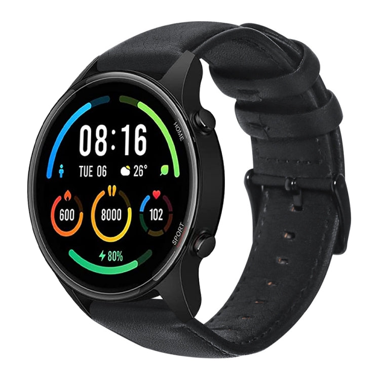 สายรัดนาฬิกาหนังแท้เคลือบแว็กซ์น้ำมัน สำหรับ Xiaomi Mi Watch Color, Samsung Gear S3, Samsung Galaxy Watch3 45 มม. R840, Samsung Galaxy Watch 46 มม., Honor MagicWatch 2 46 มม. / Magic / Watch Dream, Fossil Men Sport