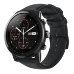 สายรัดนาฬิกาหนังแท้เคลือบแว็กซ์น้ำมัน สำหรับ Amazfit GTR 47 มม. / Pace / Stratos, Amazfit 2 Stratos, Ticwatch Pro / E2 / S2, Pebble Gen 1, Pebble Time