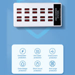 สถานีชาร์จ USB ตั้งโต๊ะ 20 พอร์ต HUB