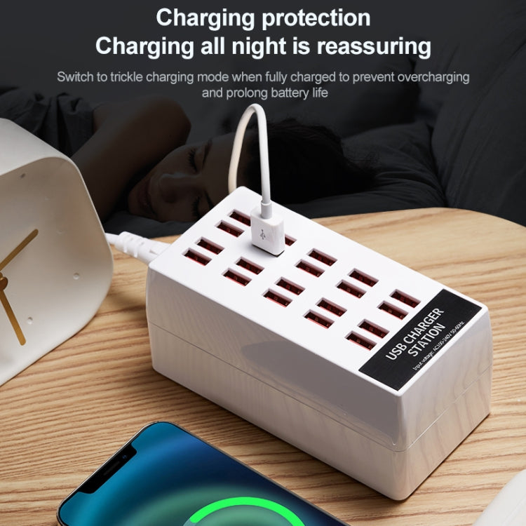 สถานีชาร์จ USB ตั้งโต๊ะ 20 พอร์ต HUB