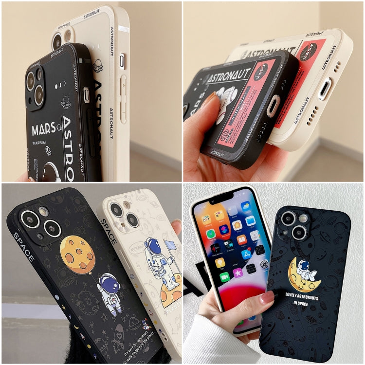 Astronaut Pattern Silicone Straight Edge Phone Case, For iPhone 6 / 6s, For iPhone 6 Plus / 6s Plus