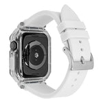 เคสโพลีคาร์บอเนตใสพร้อมสายรัดซิลิโคน สำหรับ Apple Watch Series 8&7 ขนาด 45 มม.