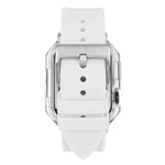 เคสโพลีคาร์บอเนตใสพร้อมสายรัดซิลิโคน สำหรับ Apple Watch Series 8&7 ขนาด 45 มม.