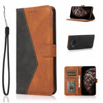 Dual-color Stitching Leather Phone Case, For Nokia X10 / X20