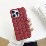 3D Cube Weave Texture Skin Feel Phone Case, For iPhone 14 Pro Max, For iPhone 14 Pro, For iPhone 14