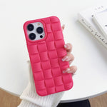3D Cube Weave Texture Skin Feel Phone Case, For iPhone 13, For iPhone 12 Pro Max, For iPhone 12 Pro