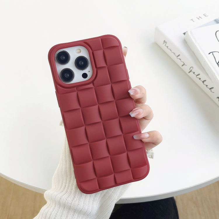 3D Cube Weave Texture Skin Feel Phone Case, For iPhone 12, For iPhone 11 Pro Max, For iPhone 11