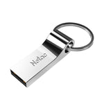 Netac U275 แฟลชไดรฟ์ USB 2.0 ความจุ 64GB อลูมิเนียมอัลลอยด์พร้อมระบบเข้ารหัสความปลอดภัย, 64GB