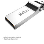 Netac U275 แฟลชไดรฟ์ USB 2.0 ความจุ 64GB อลูมิเนียมอัลลอยด์พร้อมระบบเข้ารหัสความปลอดภัย, 64GB