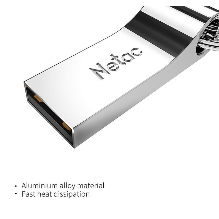 Netac U275 แฟลชไดรฟ์ USB 2.0 ความจุ 64GB อลูมิเนียมอัลลอยด์พร้อมระบบเข้ารหัสความปลอดภัย, 64GB