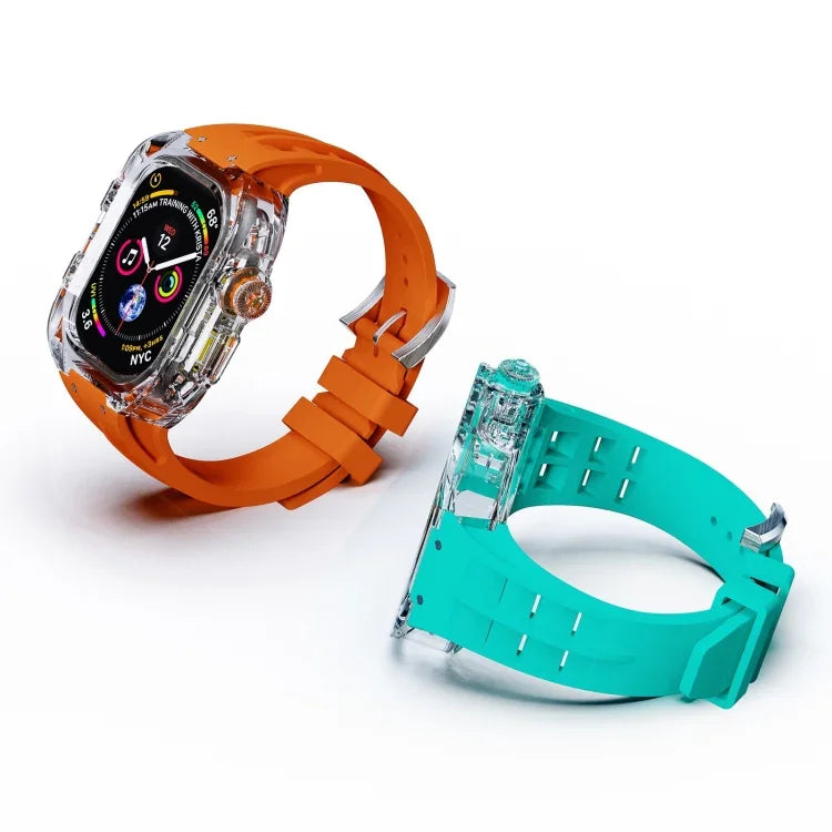 สายรัดนาฬิกาเคสกันกระแทกยางฟลูออรีนใส สำหรับ Apple Watch Ultra 3 / 2 / 1 ขนาด 49 มม.