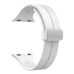 สายรัดนาฬิกาซิลิโคนพร้อมหัวเข็มขัดพับแม่เหล็ก สำหรับ Apple Watch Series 8&7 ขนาด 45 มม. และ 41 มม.