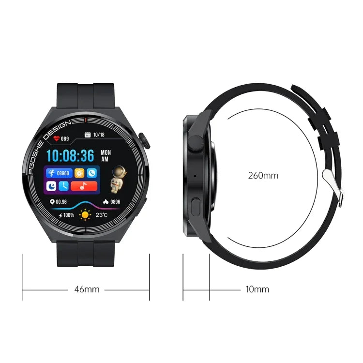PG3 Pro สมาร์ทวอทช์หน้าจอ TFT 1.41 นิ้ว รองรับการวัดอัตราการเต้นหัวใจ / ความดันโลหิต