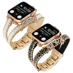 LOVE Leather Chain Watch Band, For Apple Watch Series 8&7 45mm, For Apple Watch Series 8&7 41mm