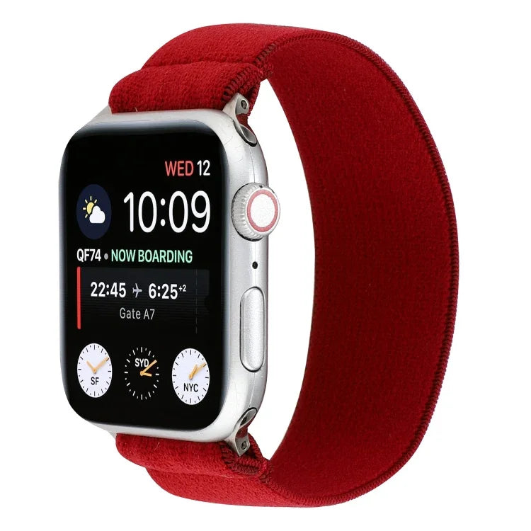 Elastic Nylon Braid Watch Band, For Apple Watch Series 8&7 45mm, For Apple Watch Series 8&7 41mm