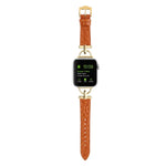 สายรัดนาฬิกาหนังแท้ลายจระเข้หัวเข็มขัด D-Buckle สำหรับ Apple Watch Series 8&7 45mm, สำหรับ Apple Watch Series 8&7 41mm