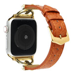 สายรัดนาฬิกาหนังแท้ลายจระเข้หัวเข็มขัด D-Buckle สำหรับ Apple Watch Series 8&7 45mm, สำหรับ Apple Watch Series 8&7 41mm