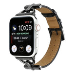 สายรัดนาฬิกาหนังแท้ลายจระเข้หัวเข็มขัด D-Buckle สำหรับ Apple Watch Series 8&7 45mm, สำหรับ Apple Watch Series 8&7 41mm