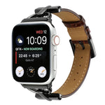 สายรัดนาฬิกาหนังแท้ลายจระเข้หัวเข็มขัด D-Buckle สำหรับ Apple Watch Series 8&7 45mm, สำหรับ Apple Watch Series 8&7 41mm