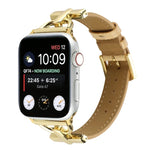 สายรัดนาฬิกาหนังแท้ลายจระเข้หัวเข็มขัด D-Buckle สำหรับ Apple Watch Series 8&7 45mm, สำหรับ Apple Watch Series 8&7 41mm