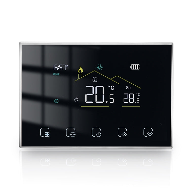 เทอร์โมสตัทหน้าจอ LED อัจฉริยะไร้สาย BHT-8000RF-VA- GBCW พร้อม WiFi, สเปค: ระบบทำความร้อนไฟฟ้า / หม้อต้ม, ทำความร้อนด้วยไฟฟ้า, หม้อต้มไฟฟ้า, หม้อต้ม, ทำความร้อนด้วยน้ำ, ทำความร้อนด้วยพลังน้ำ, หม้อต้มน้ำ