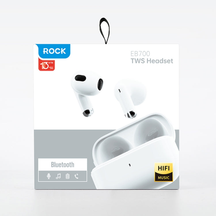 ROCK EB700 TWS หูฟังบลูทูธ 5.3 HIFI สำหรับฟังเพลง, EB700