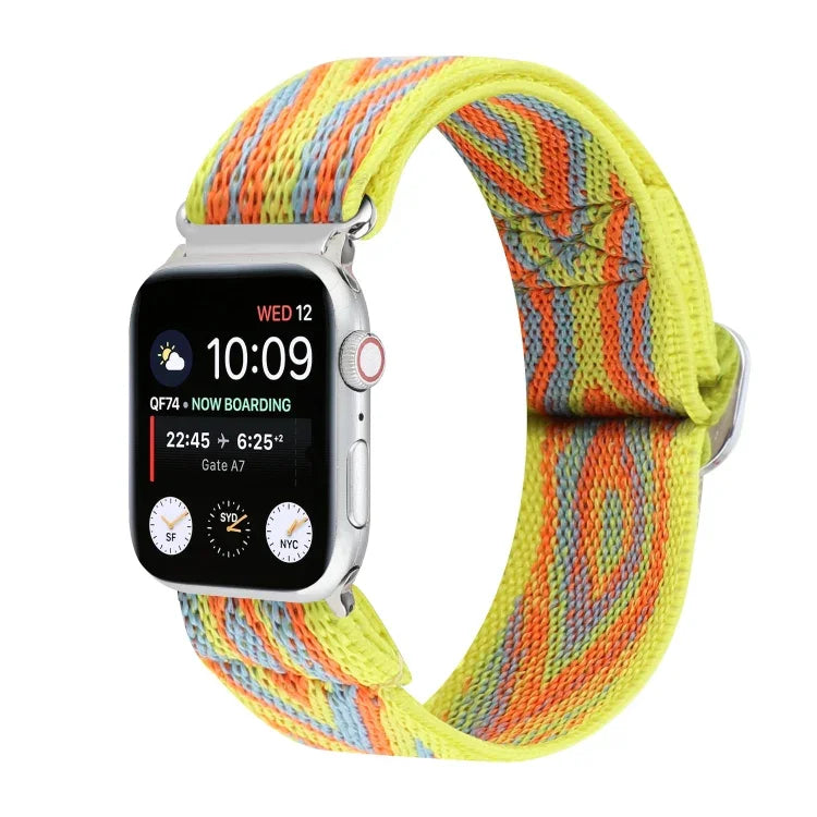 สายรัดนาฬิกาไนลอนยืดหยุ่นแบบหัวเข็มขัด สำหรับ Apple Watch Series 8&7 45มม., สำหรับ Apple Watch Series 8&7 41มม.