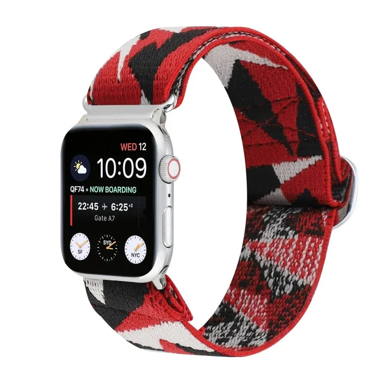 สายรัดนาฬิกาไนลอนยืดหยุ่นแบบหัวเข็มขัด สำหรับ Apple Watch Series 8&7 45มม., สำหรับ Apple Watch Series 8&7 41มม.