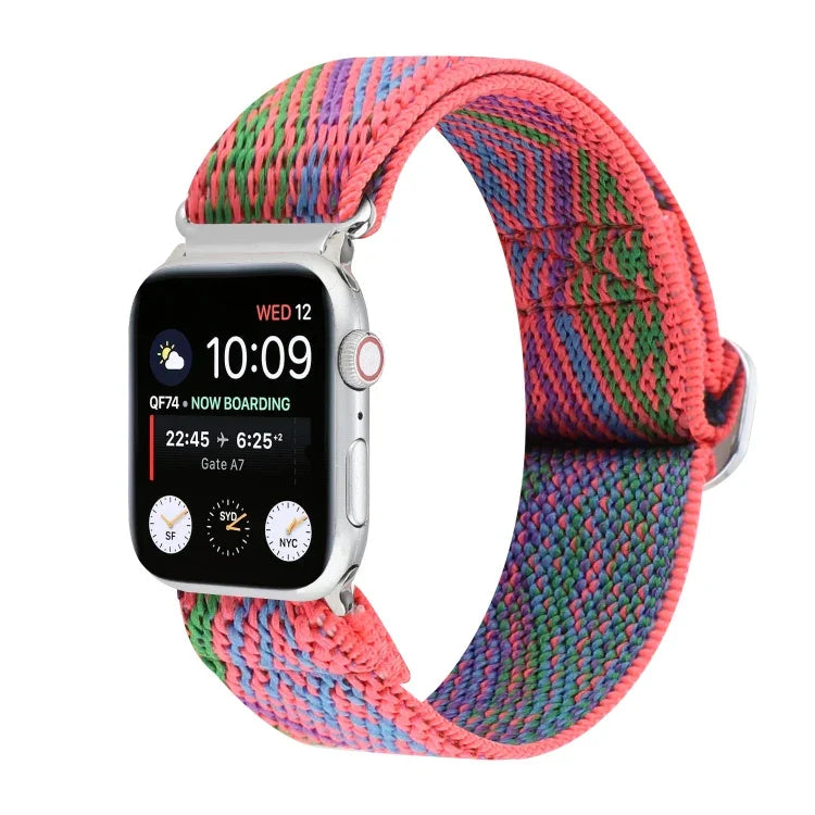 สายรัดนาฬิกาไนลอนยืดหยุ่นแบบหัวเข็มขัด สำหรับ Apple Watch Series 8&7 45มม., สำหรับ Apple Watch Series 8&7 41มม.